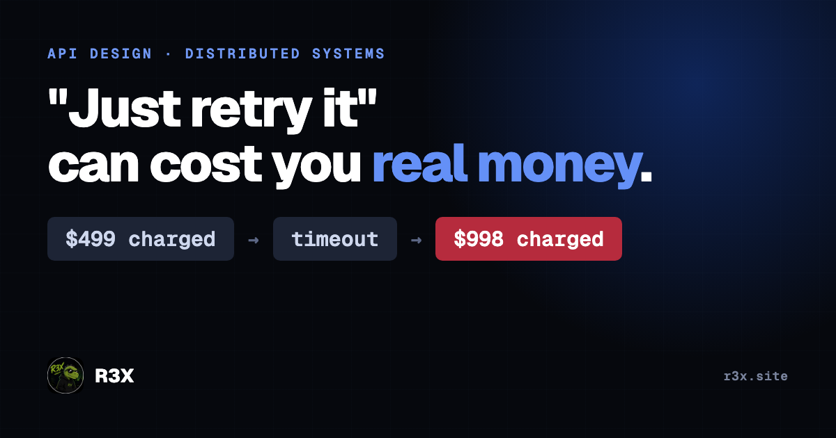 Designing Idempotent APIs: Because "Just Retry It" Can Cost You Money