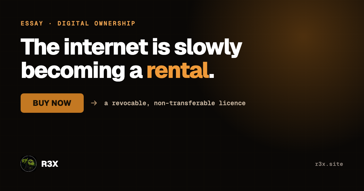 The Internet Is Slowly Becoming a Rental